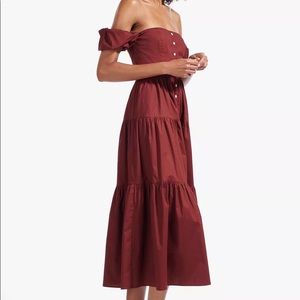 STAUD ELIO DRESS | TAWNY PORT